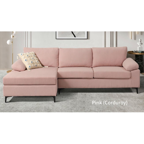 Pink leather sectional discount